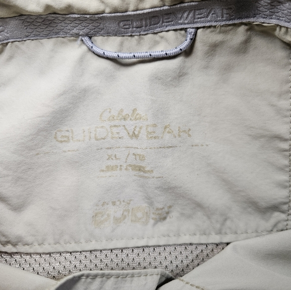 Cabela's Guidewear Men's XL Beige Button Vented Nylon Shirt - Picture 5 of 11